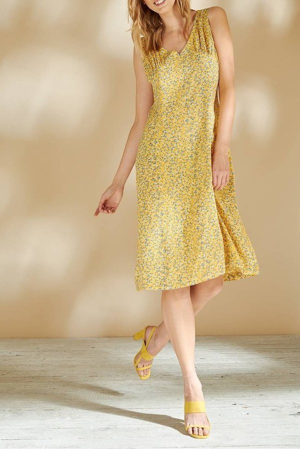 EcoVero™ Kleid JOSEPHA, Sunset florecita, Größe 38-42 - Tranquillo