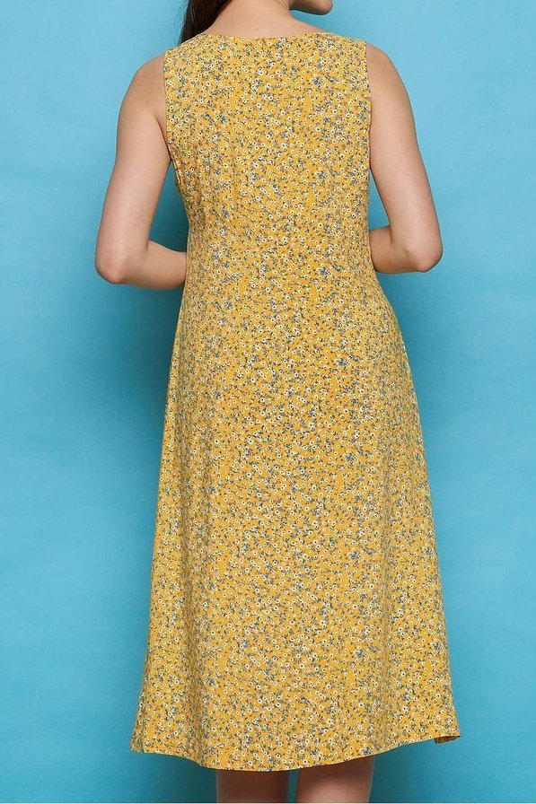 EcoVero™ Kleid JOSEPHA, Sunset florecita, Größe 38-42 - Tranquillo