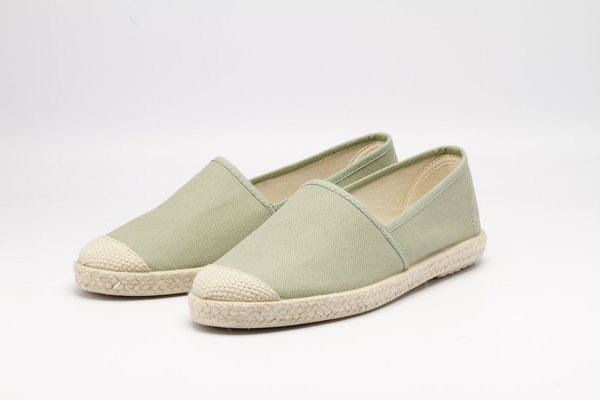 Organic Cotton Espadrilles EVITA PLAIN PARIS Mint - Grand Step Shoes