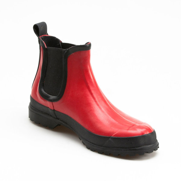 Damen Gummistiefel VICTORIA aus Natur-Kautschuk, Rot - Grand Step Shoes