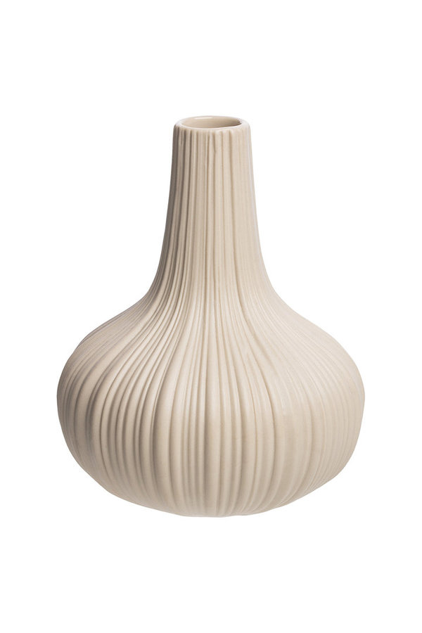 Vase MARNIE, Steingut, Cream, 9,6 x 12 cm - Tranquillo