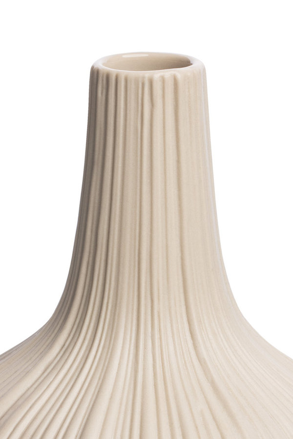 Vase MARNIE, Steingut, Cream, 9,6 x 12 cm - Tranquillo