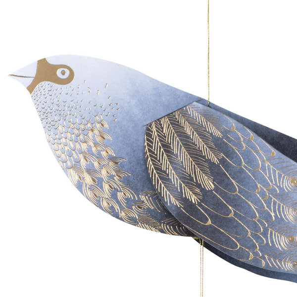 Vogel Gedankenfänger "Die Gedanken sind frei", Aquarellpapier - räder