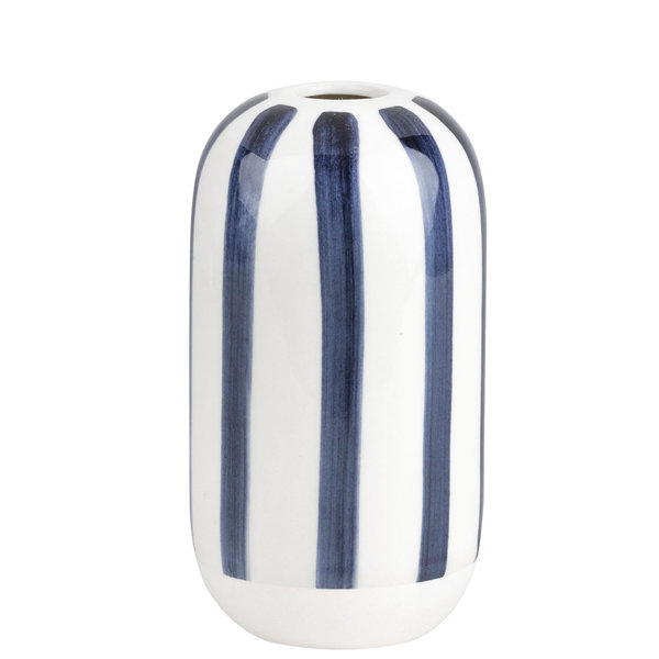 Vase mit Streifen aus der Tintenblau Serie, 13 x 7 cm - räder