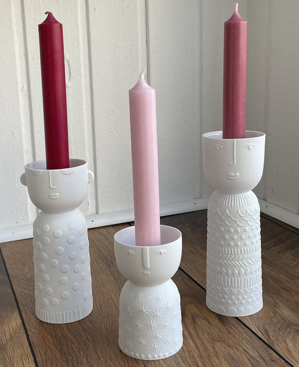 Porzellan Kerzenhalter, Lichtgestalt "Stella" 10 cm hoch - räder