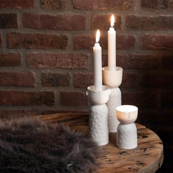 Porzellan Kerzenhalter, Lichtgestalt "Luna" 15 cm hoch - räder